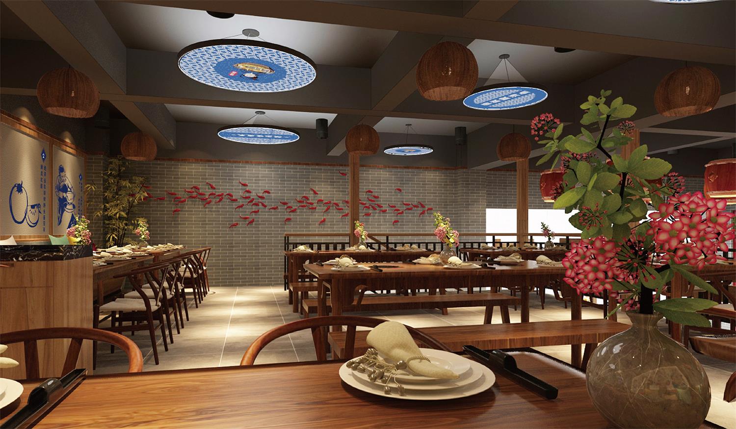 饿了么如何让中餐厅的餐饮空间设计，蕴含中国传统文化底蕴？