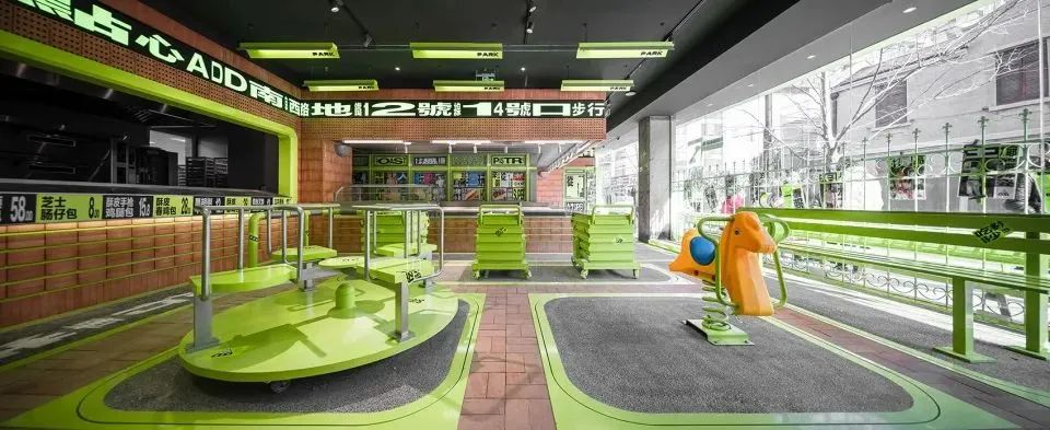 饿了么广莲申点心公园深圳餐饮空间设计，将公园搬进了店内